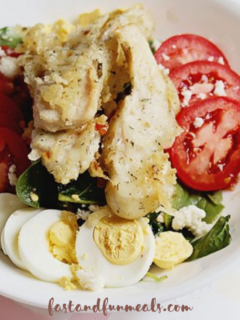 Spicy Garlic Chicken Tender Salad Featured Image