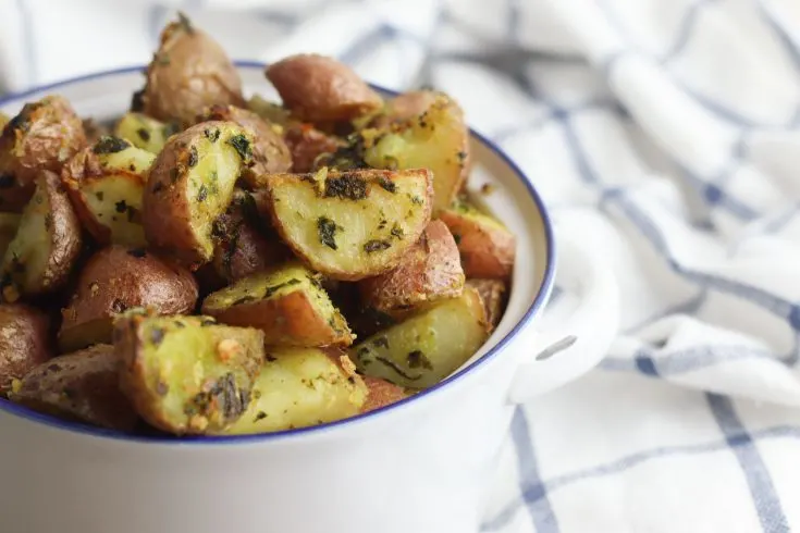 Pesto Oven Roasted Red Potatoes Recipe Images
