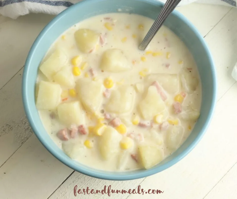 Instant Pot Corn Chowder Recipe Featured Image