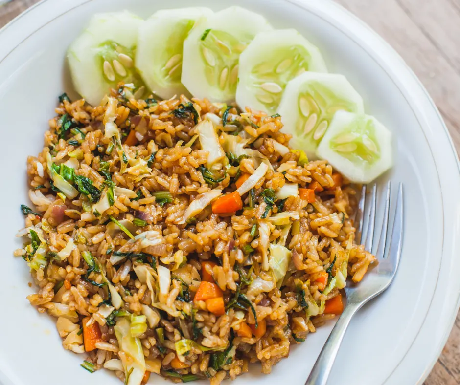 Featured image showing finished instant pot rice side dish recipe ready to eat.