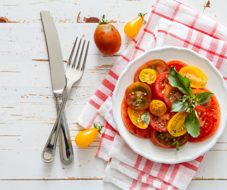 Making tomato salad recipes is super easy. Whether you’re looking for something to pair with your crunchy veggies and crackers, something to add to your salad jars, or you just want some unique burger toppings, you have to try these recipes.