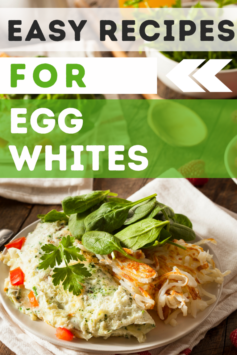 Pin showing the title Easy Recipes for Egg Whites