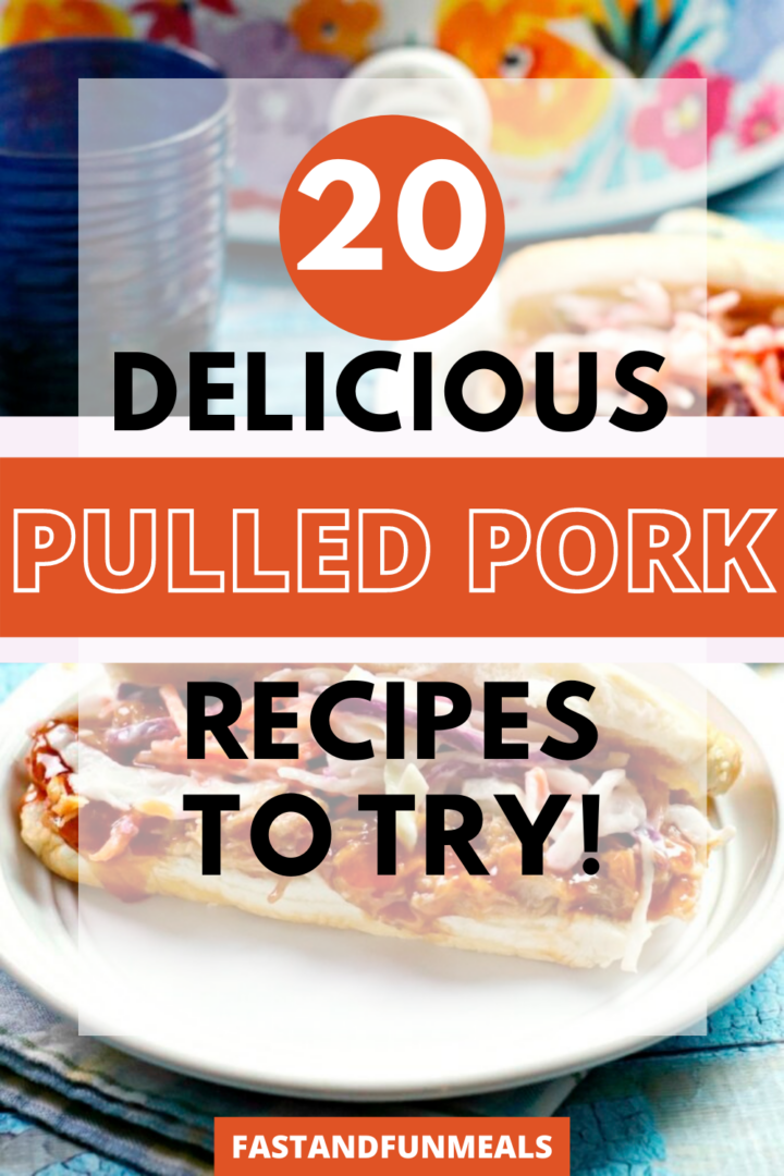 Pins showing the title 20 Delicious Pulled Pork Recipes to Try!