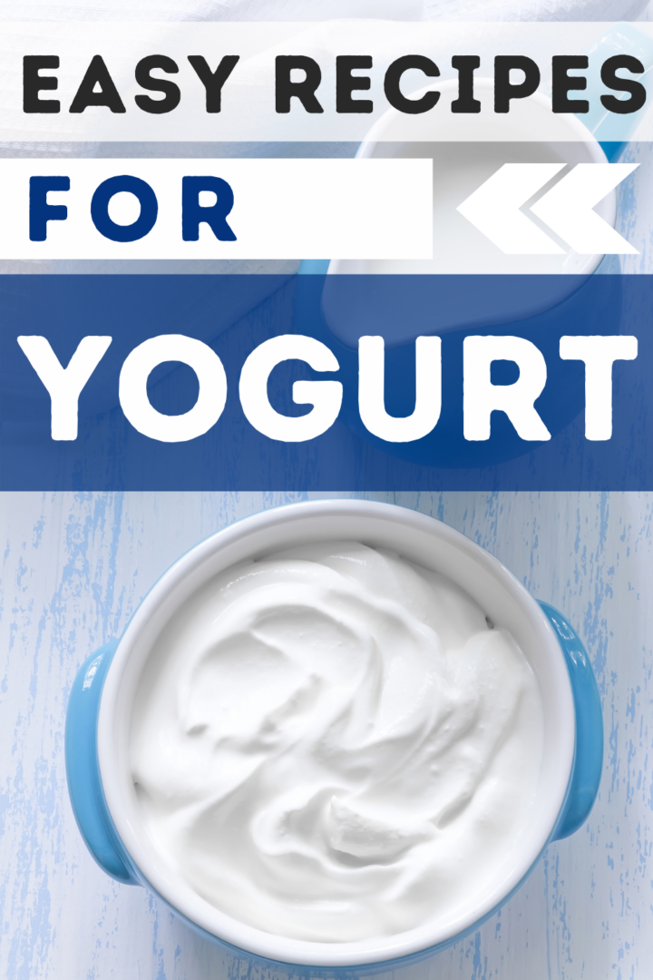 Pin showing the title Recipes for Yogurt