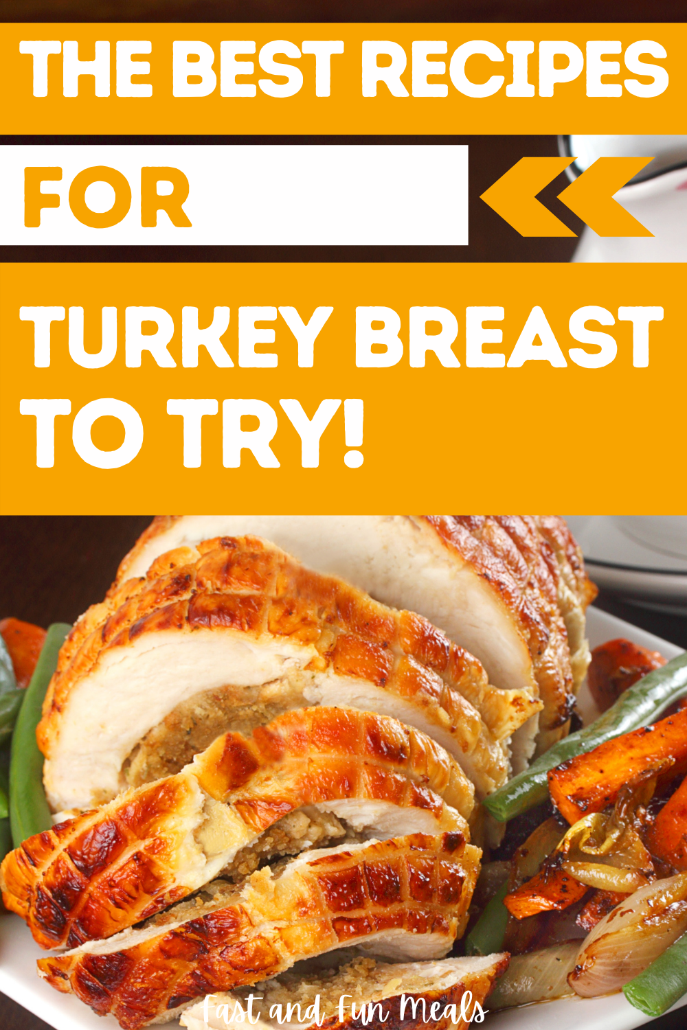 Pin showing the title The Best Recipes for Turkey Breast to Try!